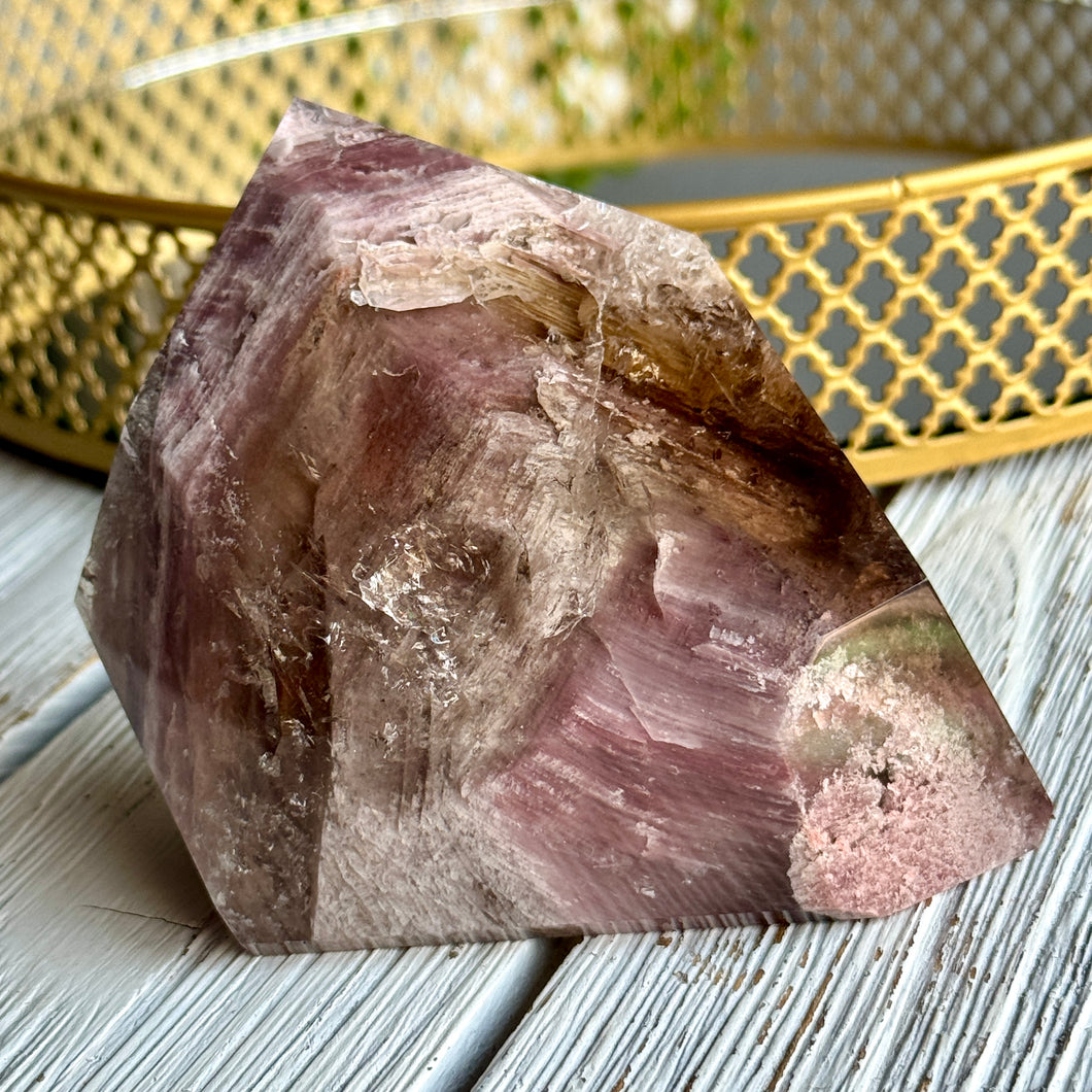 Pink Lithium Quartz (Rare) Crystal Tower Specimen PLQ#9