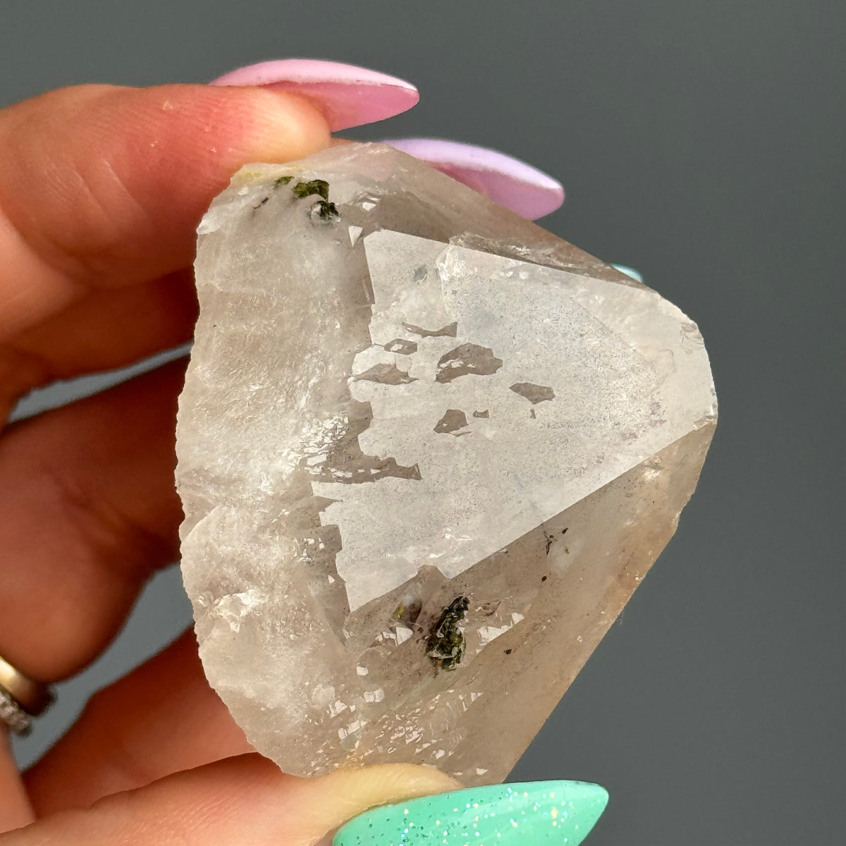 RARE Special Quartz with Lepidocrocite and Epidote Crystal Specimen – Wholehearted Crystal Creations