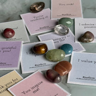 Mini Valentine's Day Affirmation Gratitude Stone Set – Wholehearted Crystal Creations