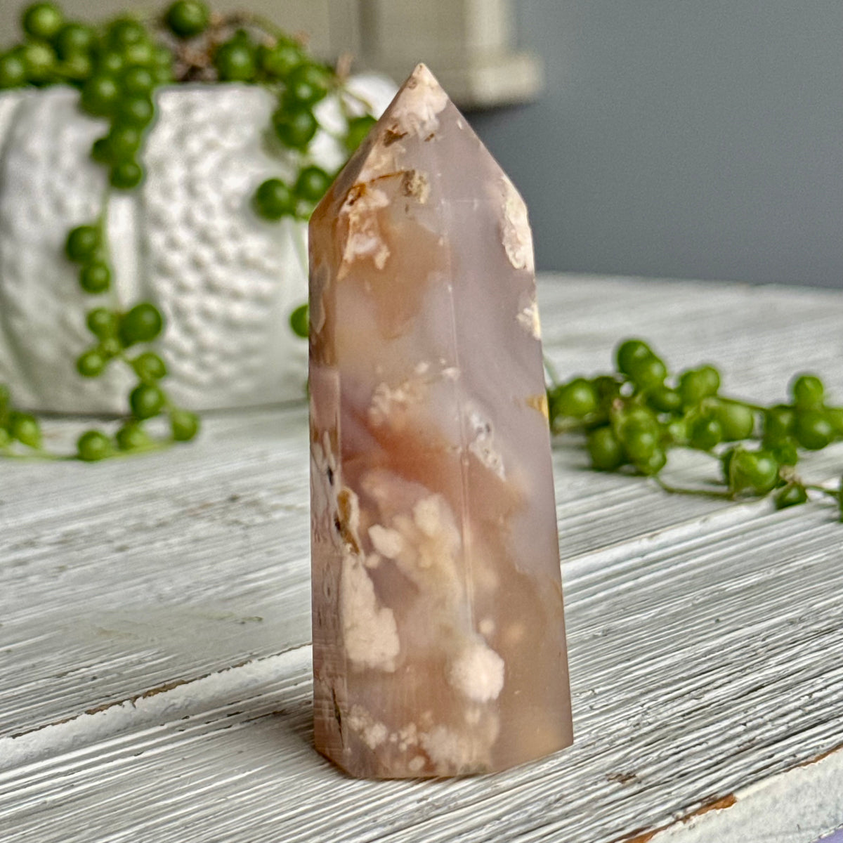 Flower Agate Crystal Tower Specimen – Wholehearted Crystal Creations