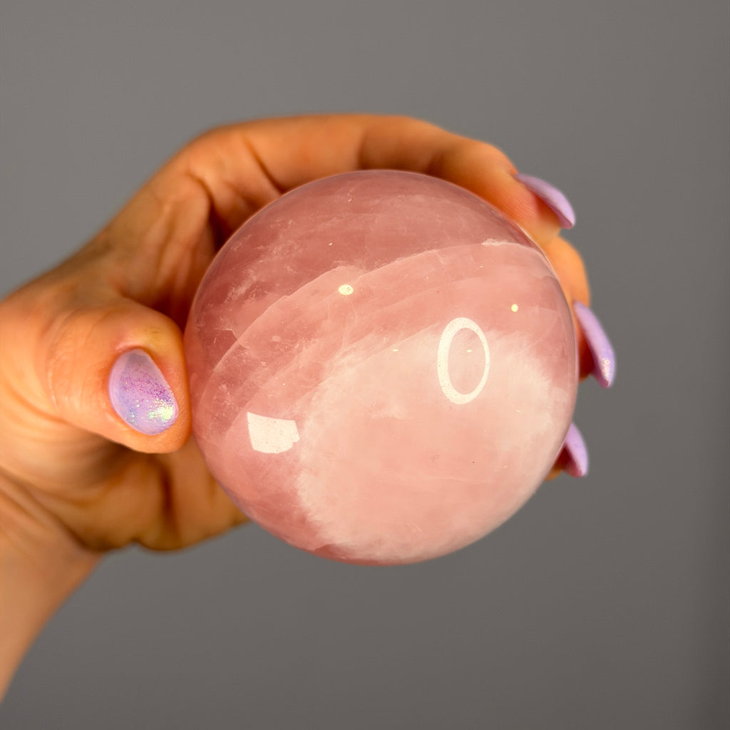 Rose Quartz Polished Sphere Specimen