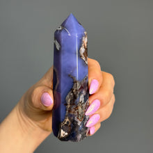 Blue Flower Agate Tower Specimen