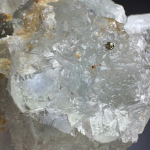 Fluorite (Etched, Green Phantom) with Calcite Raw Crystal Specimen FR72