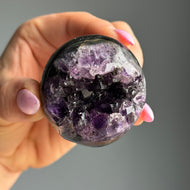Amethyst Druzy Geode Sphere Crystal Specimen – Wholehearted Crystal Creations