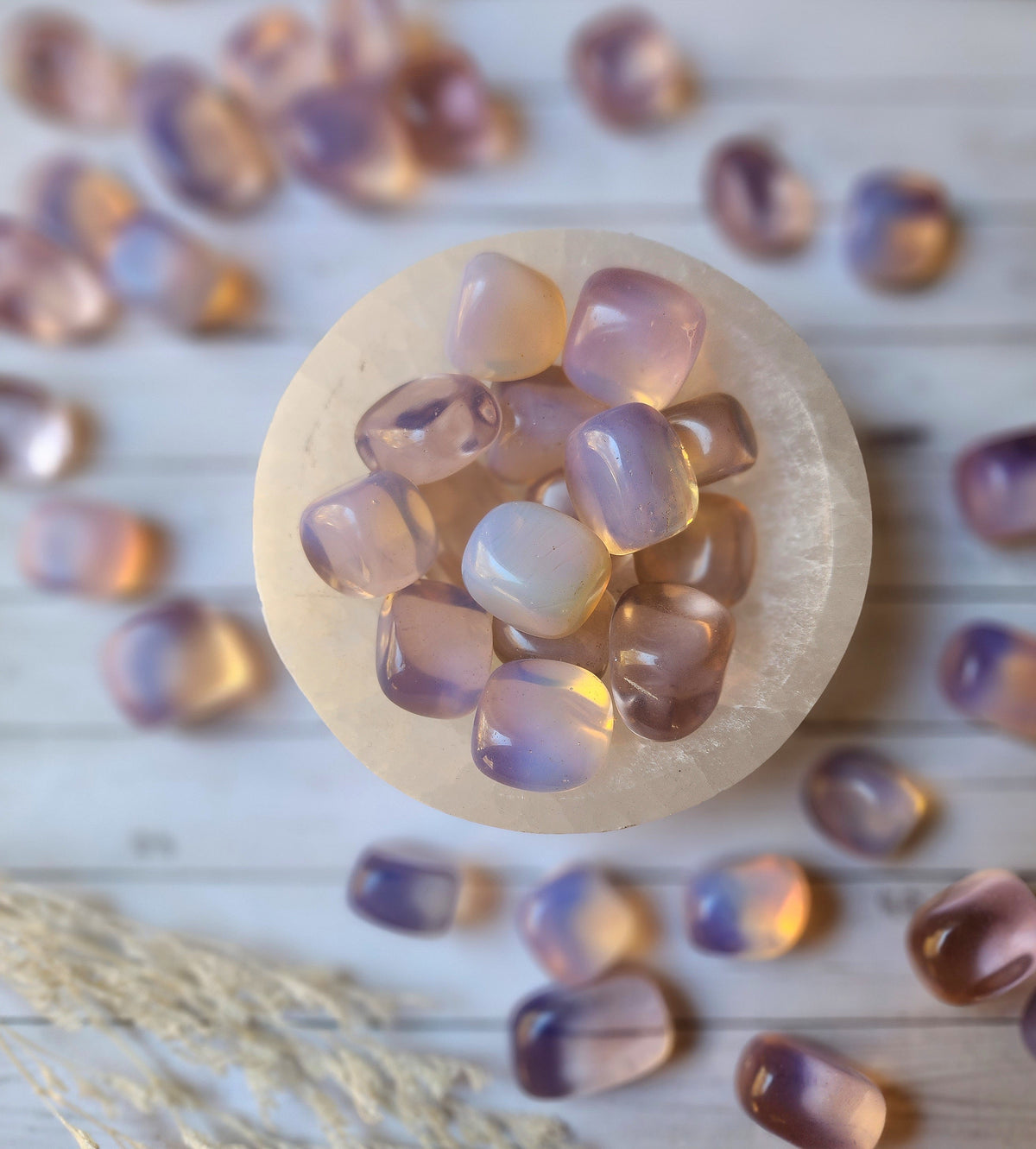 Pink Opalite Tumbled Pocket Stone Crystal Specimen – Wholehearted Crystal Creations
