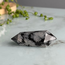 Snowflake Obsidian Double-Terminated Crystal Specimen