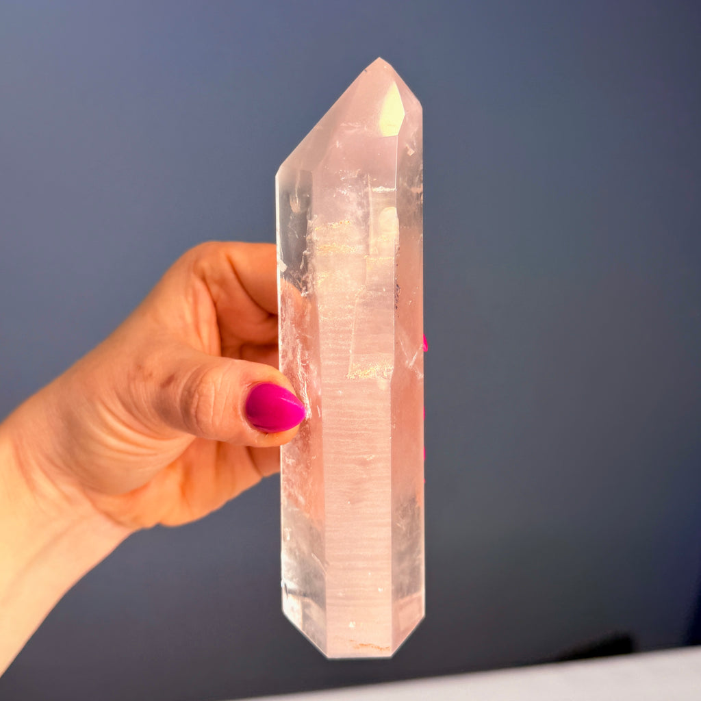 Pink Lithium Quartz (Rare) Crystal Tower Specimen PLQ#35 – Wholehearted Crystal Creations