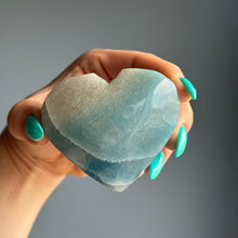 Trolleite Heart Carving Palm Stone Specimen