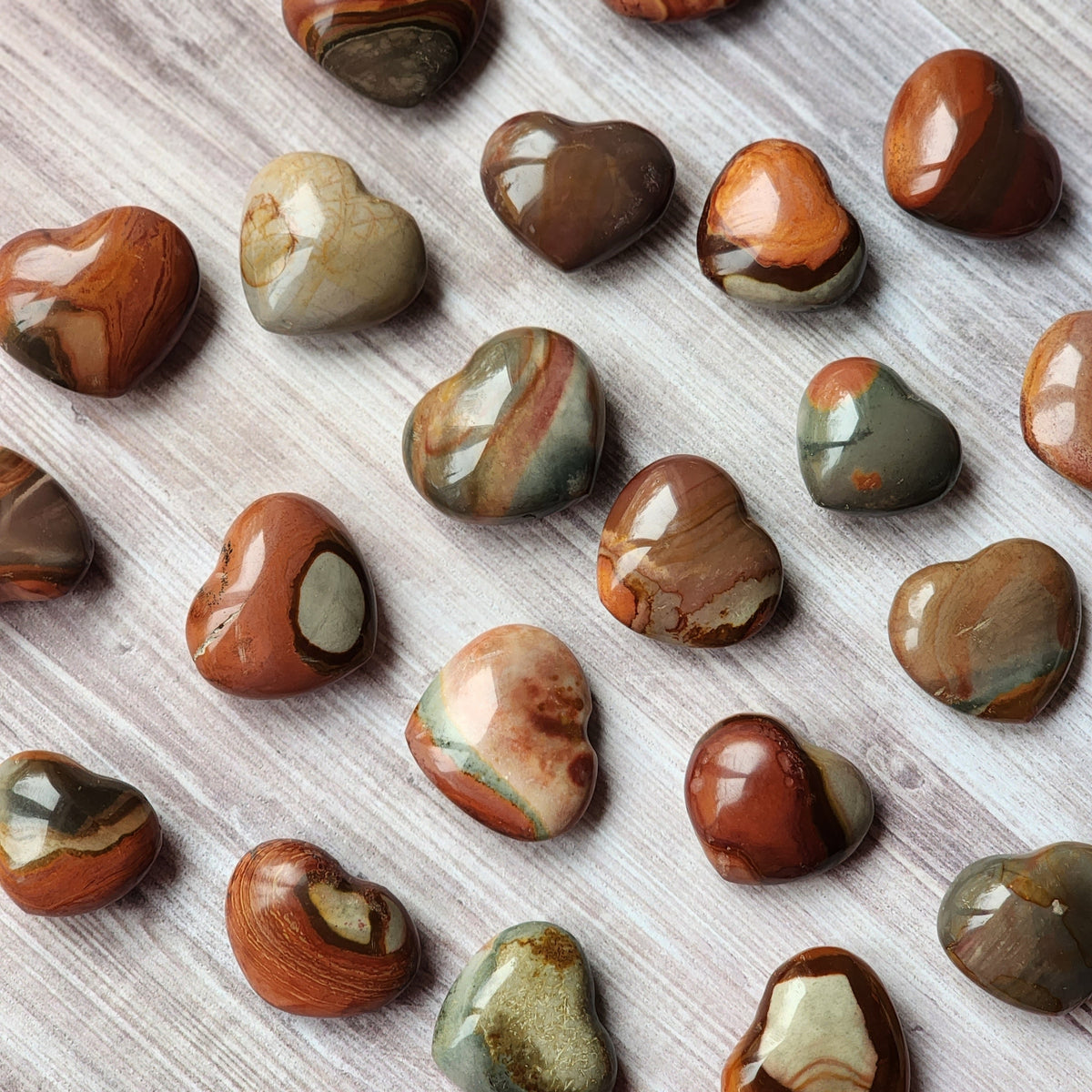 Medium Polychrome Jasper Heart Crystal Specimen – Wholehearted Crystal Creations