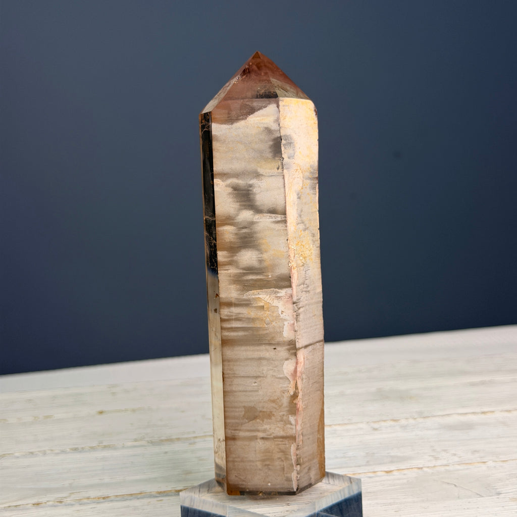 Pink Lithium Quartz (Rare) Crystal Tower Specimen PLQ#32 – Wholehearted Crystal Creations