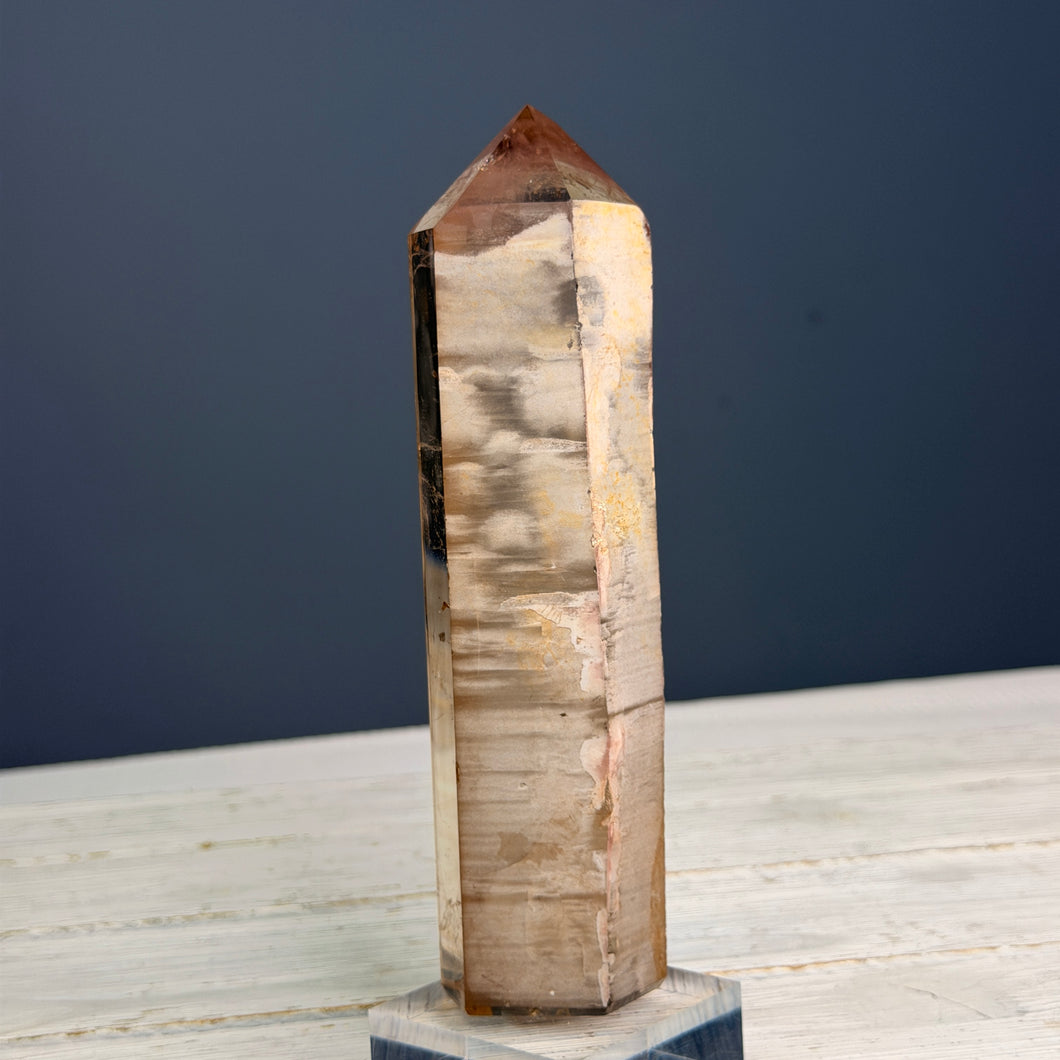 Pink Lithium Quartz (Rare) Crystal Tower Specimen PLQ#32
