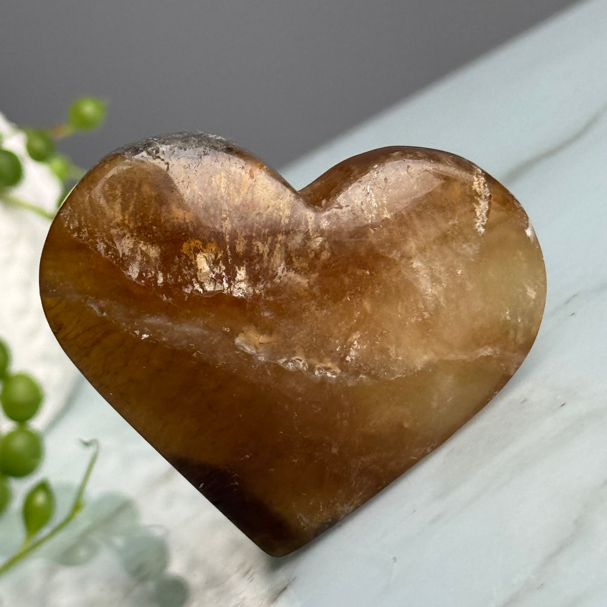 Yellow Fluorite Heart Carving Crystal Specimen – Wholehearted Crystal Creations