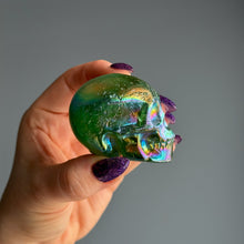 Titanium Aura Quartz Skull Carving Specimen (TA03)