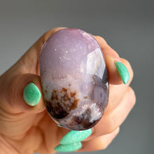 Blue Flower Agate Palm Stone Specimen