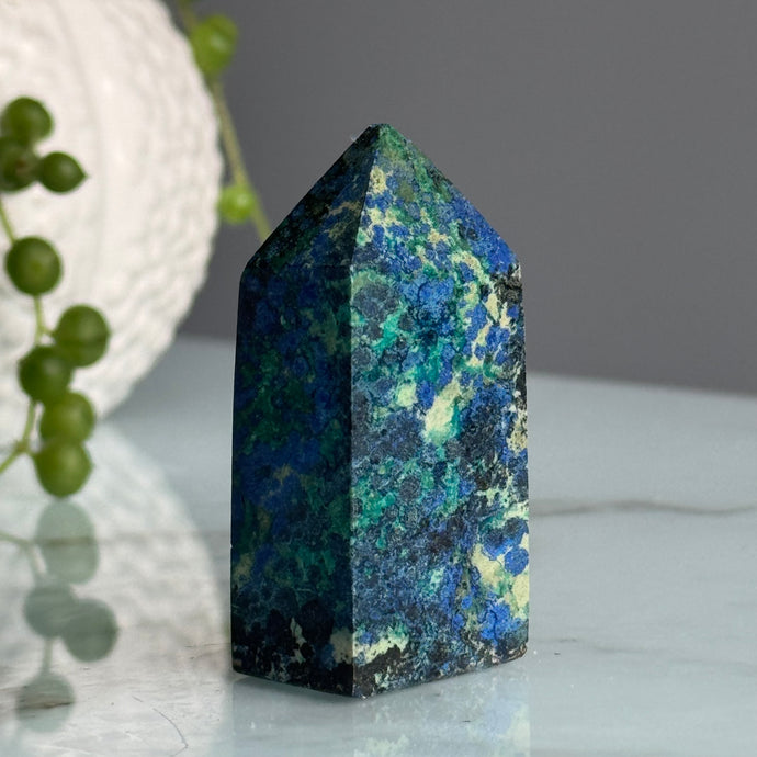 Azurite & Chrysocolla Crystal Tower Specimen