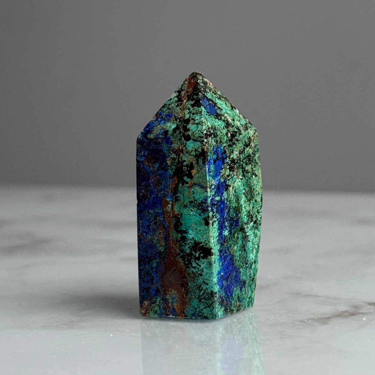 Azurite and Chrysocolla Crystal Tower Specimen – Wholehearted Crystal Creations
