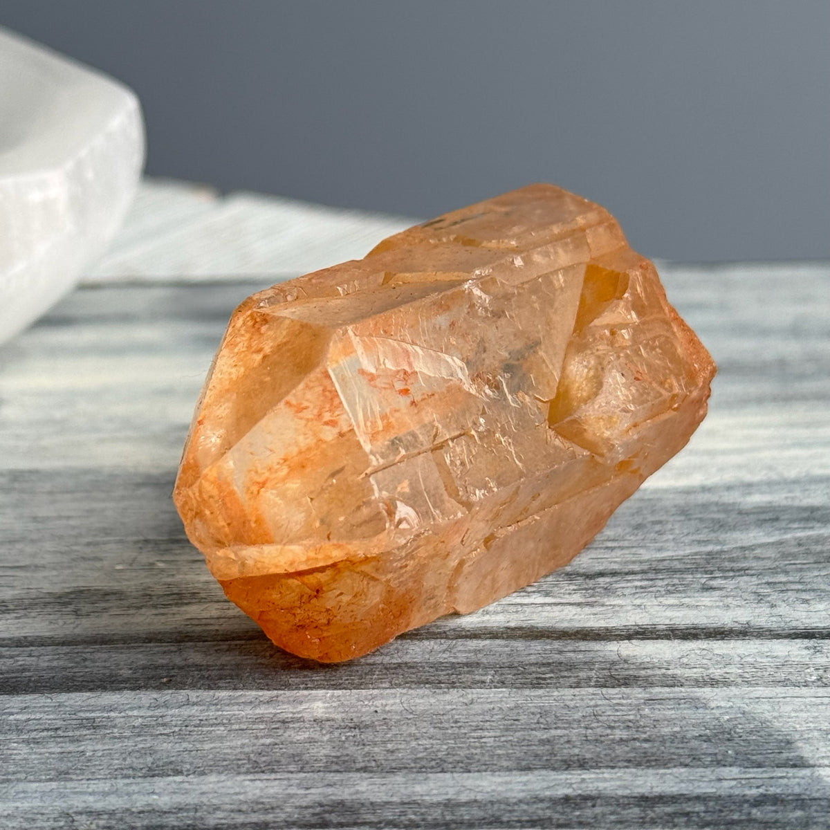 Tangerine Quartz Point Crystal Specimen – Wholehearted Crystal Creations