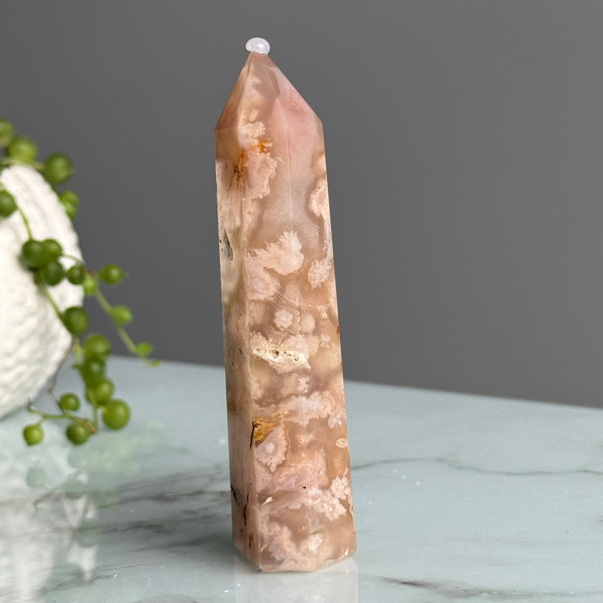 Flower Agate Tower Crystal Specimen – Wholehearted Crystal Creations