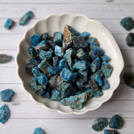 Raw Blue Apatite Pocket Stone Specimen Medium – Wholehearted Crystal Creations