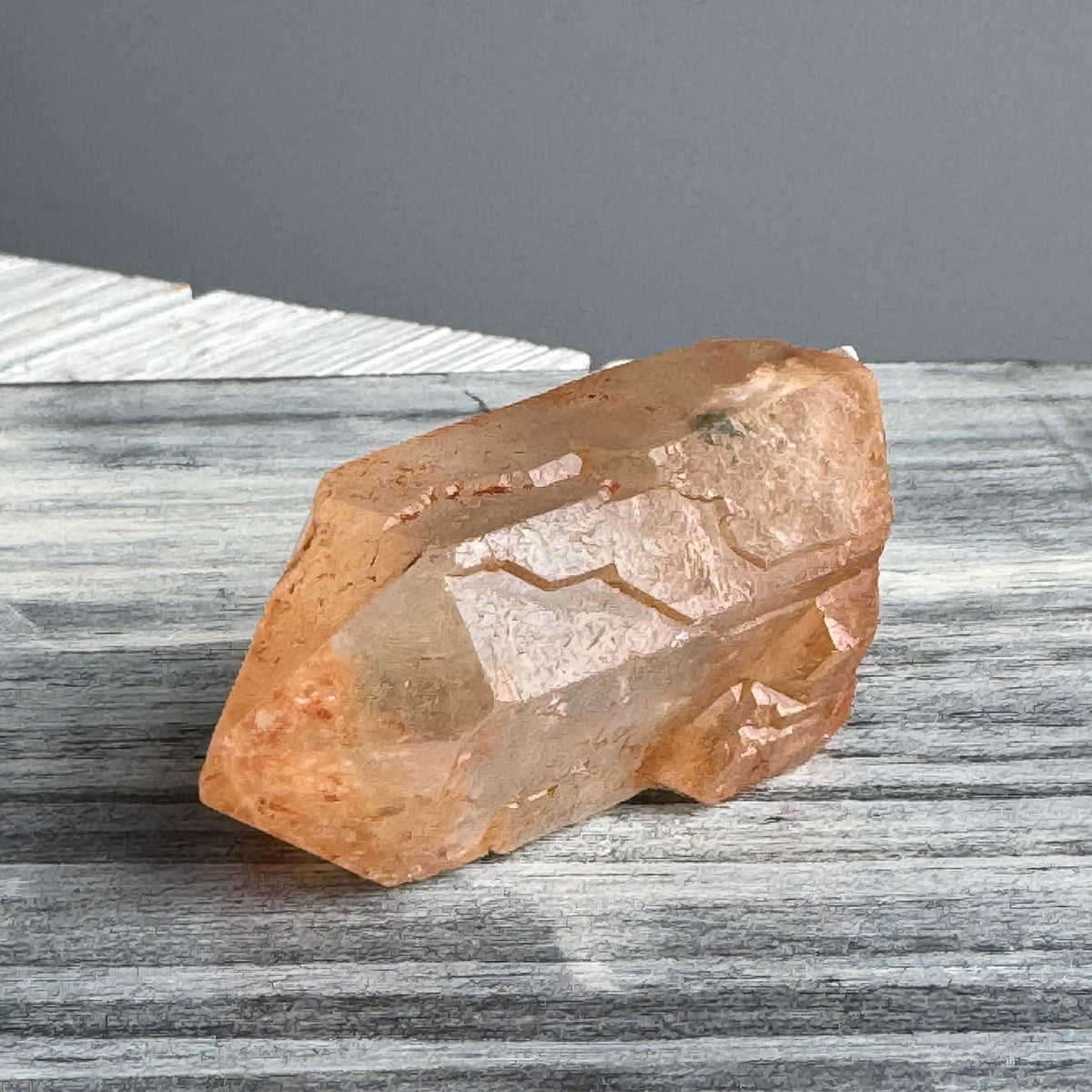 Tangerine Quartz Point Crystal Specimen – Wholehearted Crystal Creations