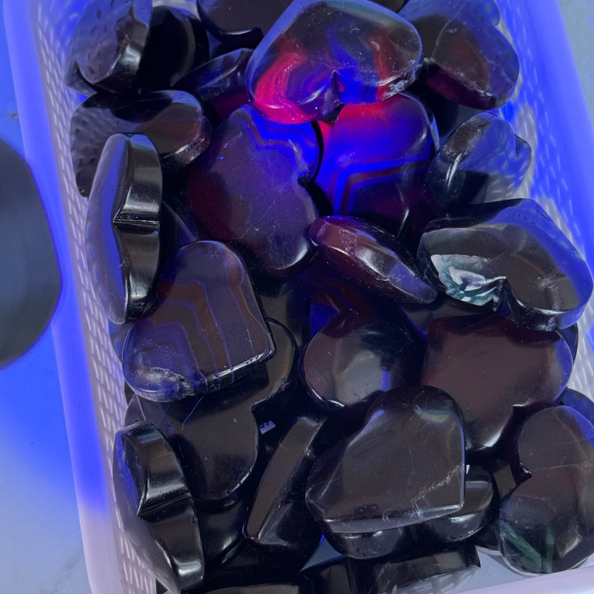 Black Rose Fluorite Heart Carving Crystal Specimen – Wholehearted Crystal Creations