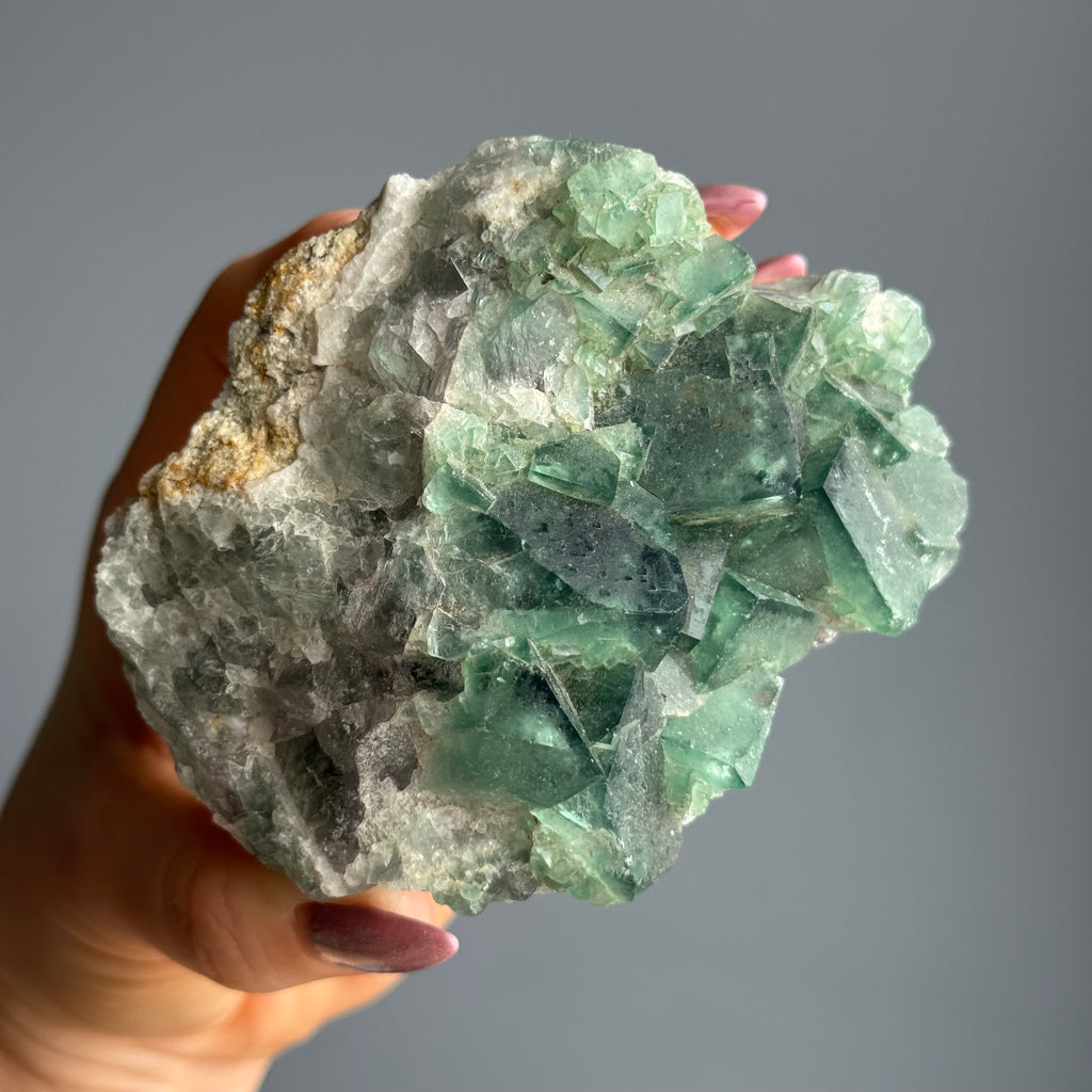 Green Cubic Fluorite Raw Crystal Specimen – Wholehearted Crystal Creations