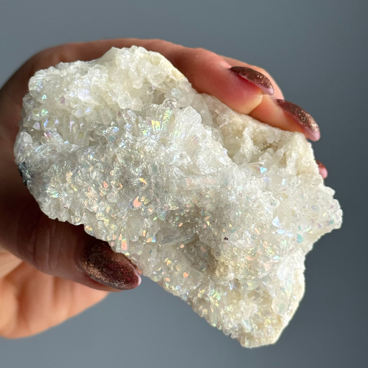 Angel Aura Quartz Cluster Crystal Specimen – Wholehearted Crystal Creations
