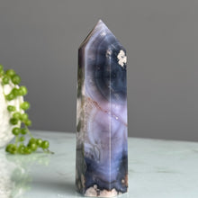 Blue Flower Agate Tower Specimen