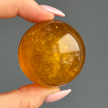 Yellow Fluorite & Mica Crystal Sphere Specimen
