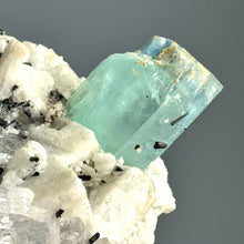 AAA Rare Aquamarine Specimen on Tourmalated Quartz Matrix