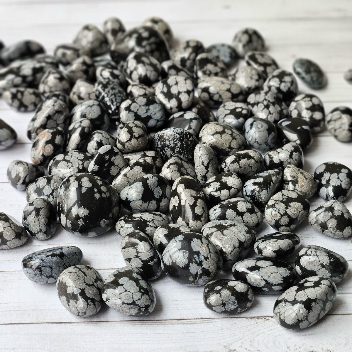 Snowflake Obsidian Small Tumbled Pocket Stone Specimen – Wholehearted Crystal Creations