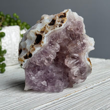 Amethyst & Blue Chalcedony Geode Raw Freeform Specimen