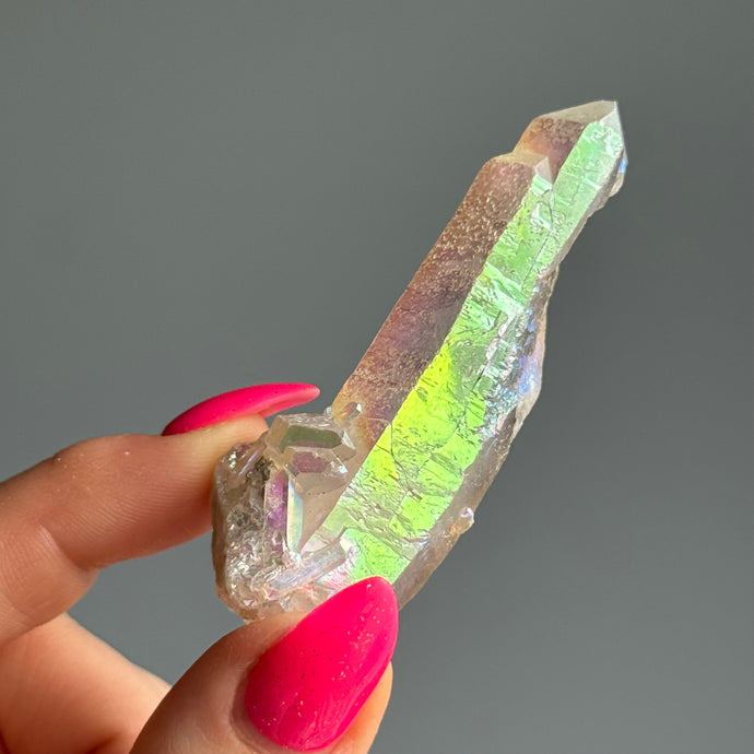 Angel Aura Quartz Point Crystal Specimen