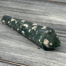 Moss Agate Scepter Point Specimen