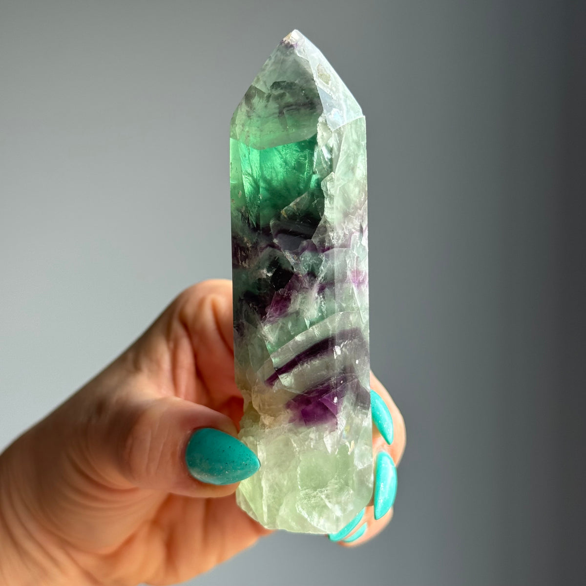 Rainbow Fluorite Tower Crystal Specimen – Wholehearted Crystal Creations