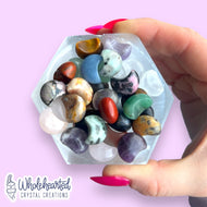 Mystery Mini Crescent Moon Carving Crystal Specimen – Wholehearted Crystal Creations