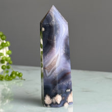 Blue Flower Agate Tower Specimen