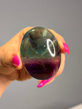 Rainbow Fluorite Palm Stone Specimen