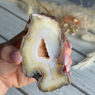 Agate with Druzy Slab Specimen – Wholehearted Crystal Creations