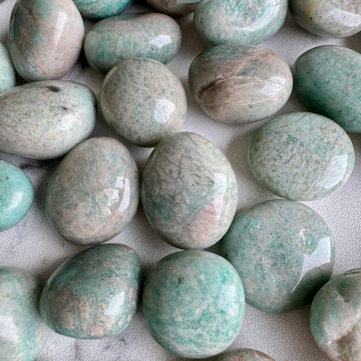 Amazonite (Blush Tone) Tumbled Pocket Stone Crystal Specimen