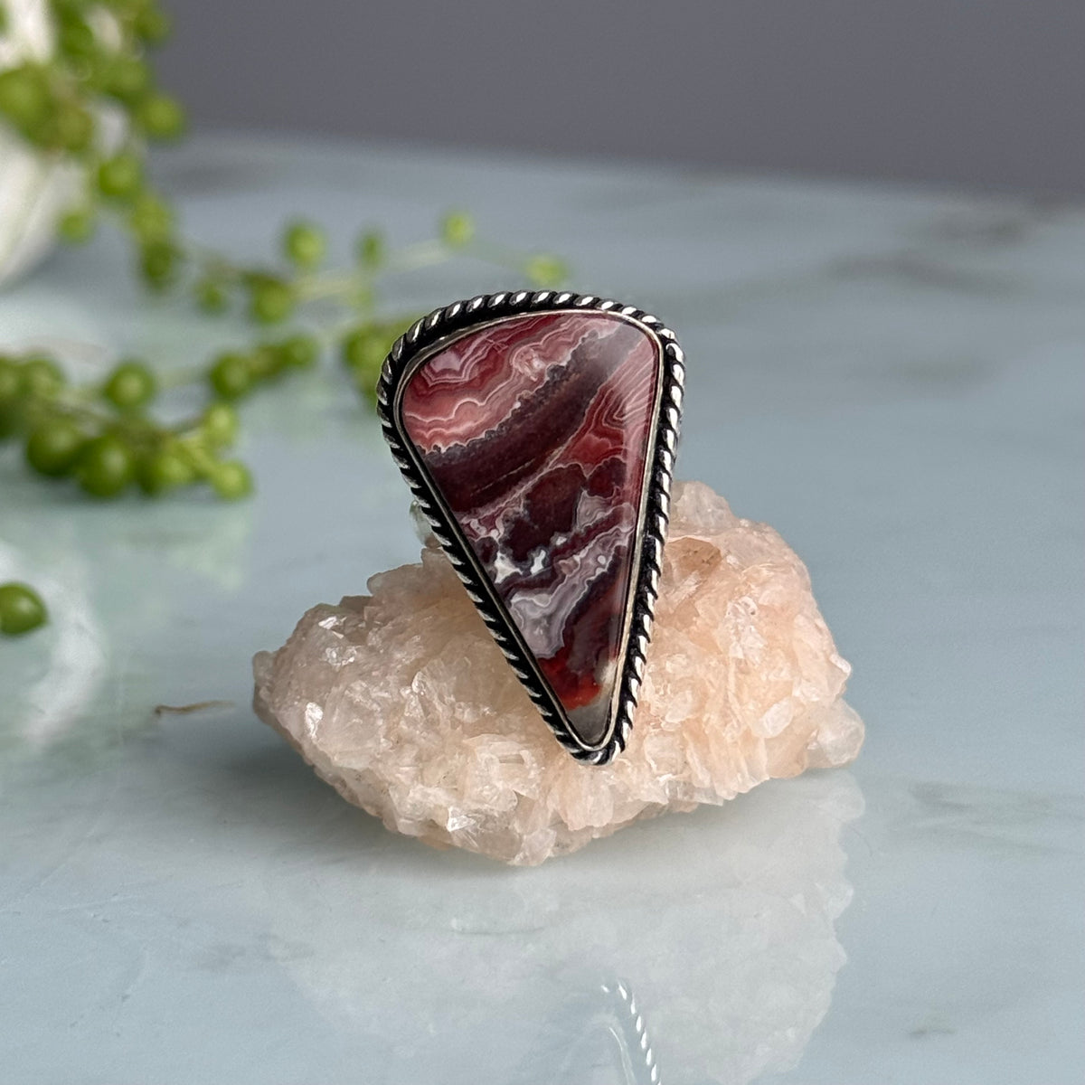 Mexican Lace Agate Crystal Ring – Wholehearted Crystal Creations
