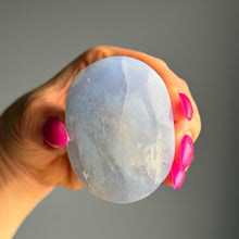 Blue Lace Agate Chalcedony Palm Stone Specimen (BA36)