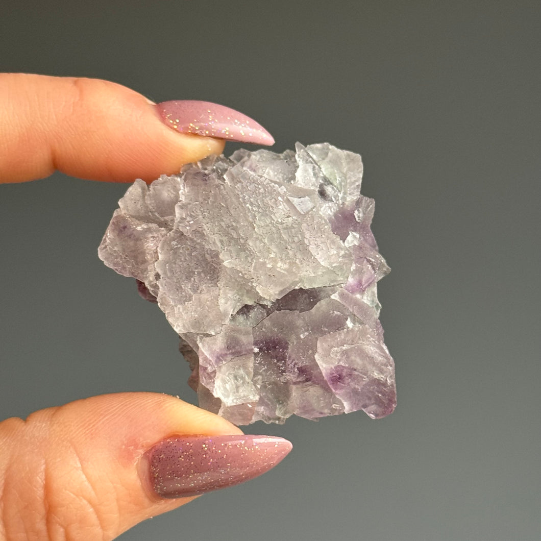 Etched Purple Fluorite Crystal Specimen