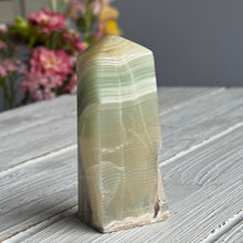 Green Calcite (Fingerprint) Crystal Tower Specimen CT32