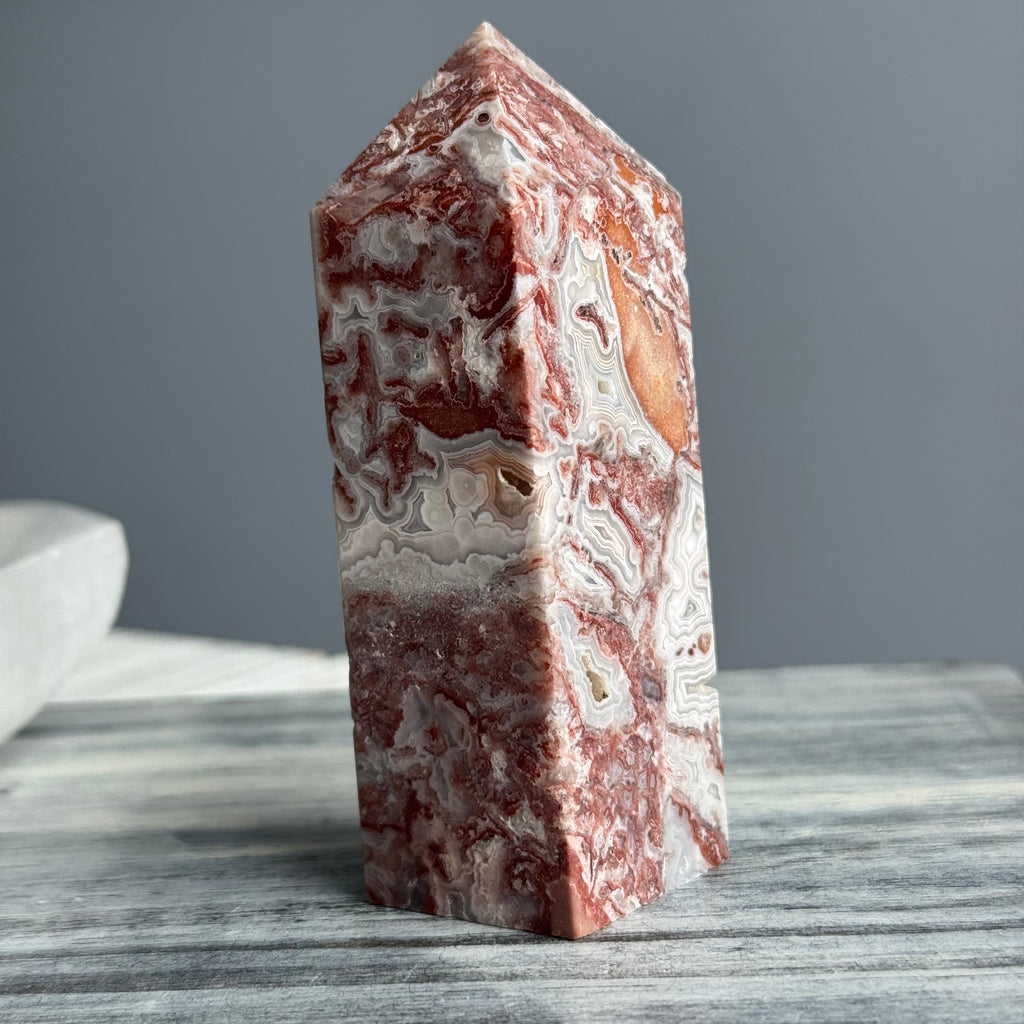 Crazy Lace Agate Tower Crystal Specimen – Wholehearted Crystal Creations