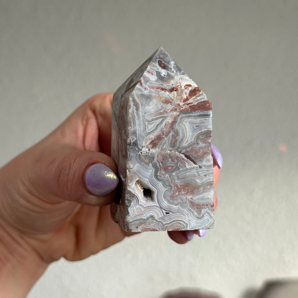Agate (Mexican Crazy Lace) Tower Specimen (C)