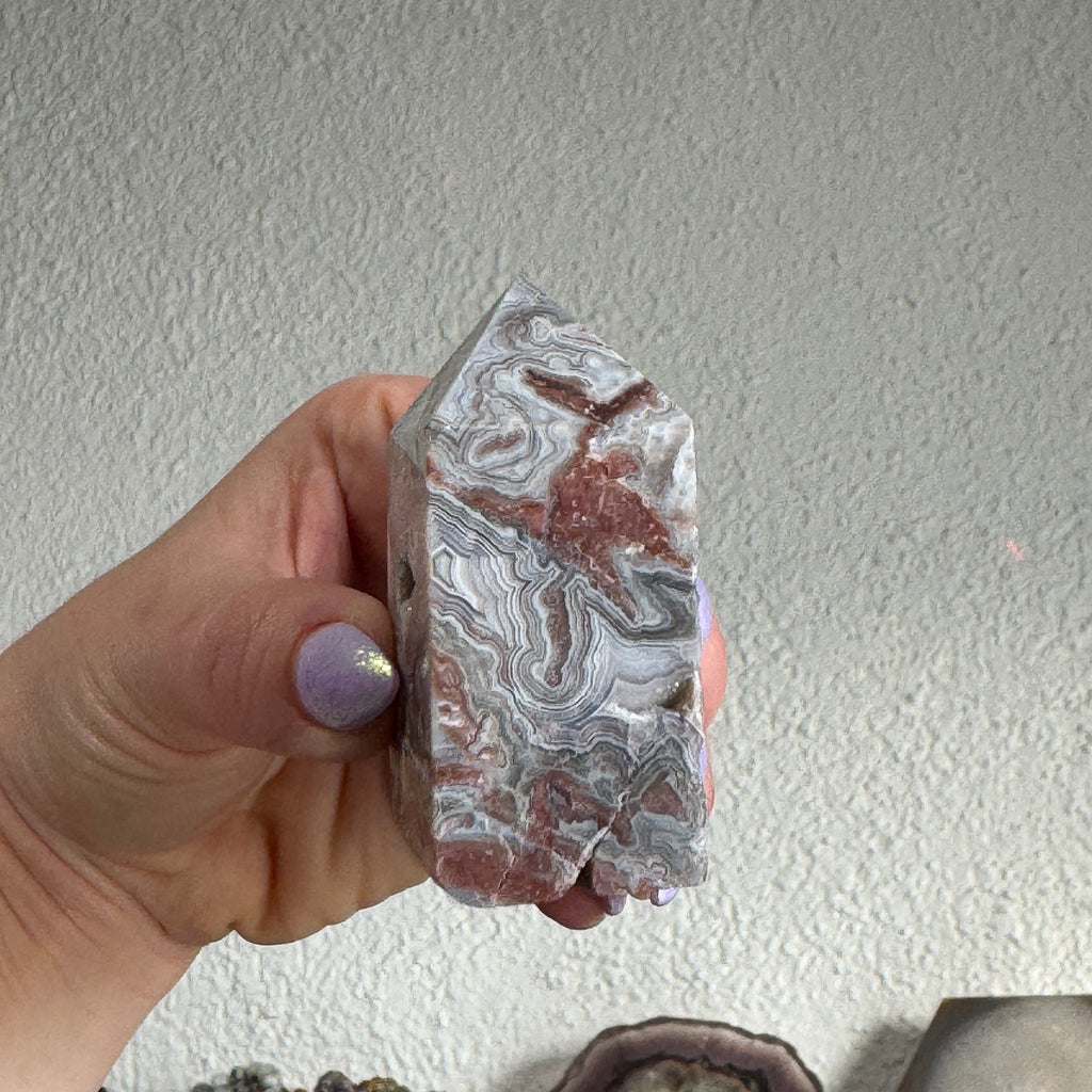 Agate (Mexican Crazy Lace) Tower Specimen (C)