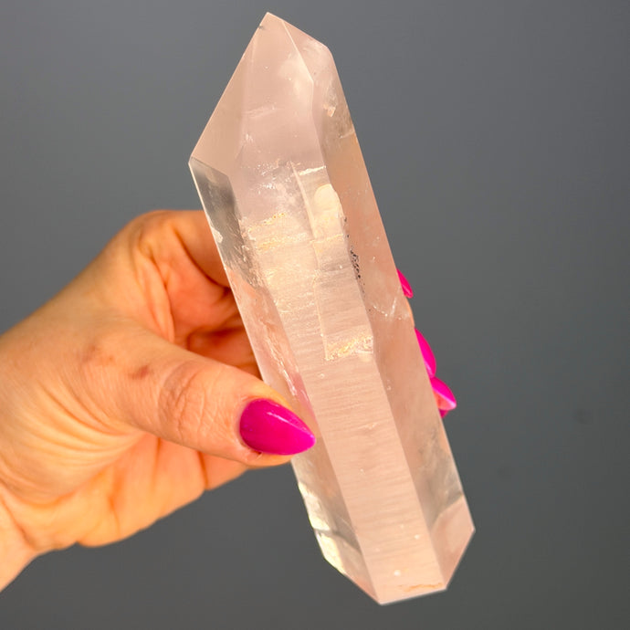 Pink Lithium Quartz (Rare) Crystal Tower Specimen PLQ#35