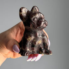 Garnet in Arfvedsonite Dog Carving Specimen