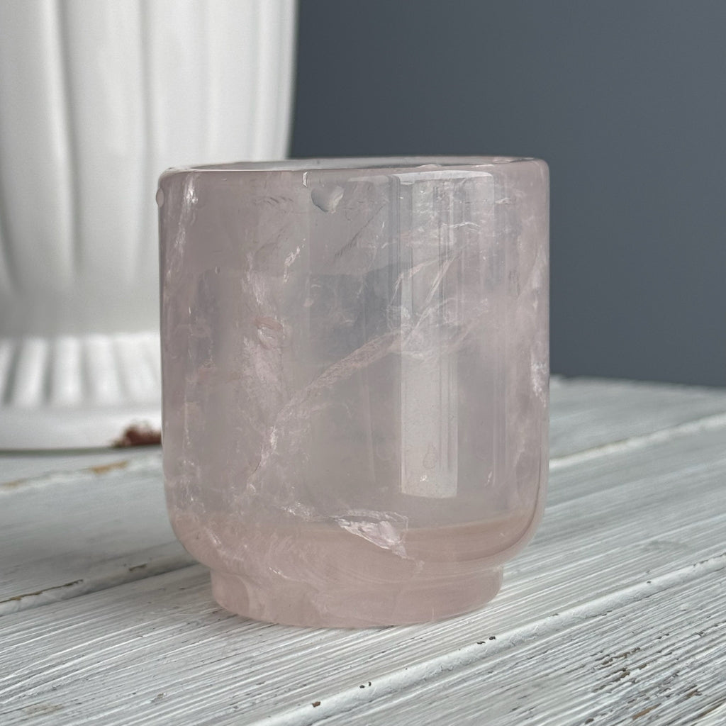 Rose Quartz Cup Carving Crystal Specimen – Wholehearted Crystal Creations